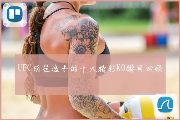 UFC明星选手的十大精彩KO瞬间回顾